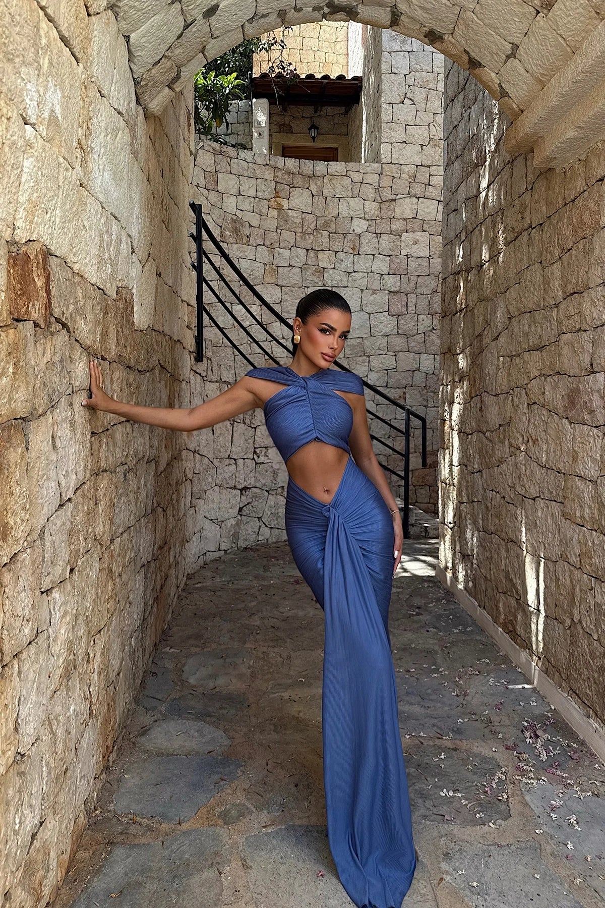 Blue Orleans Long Dress
