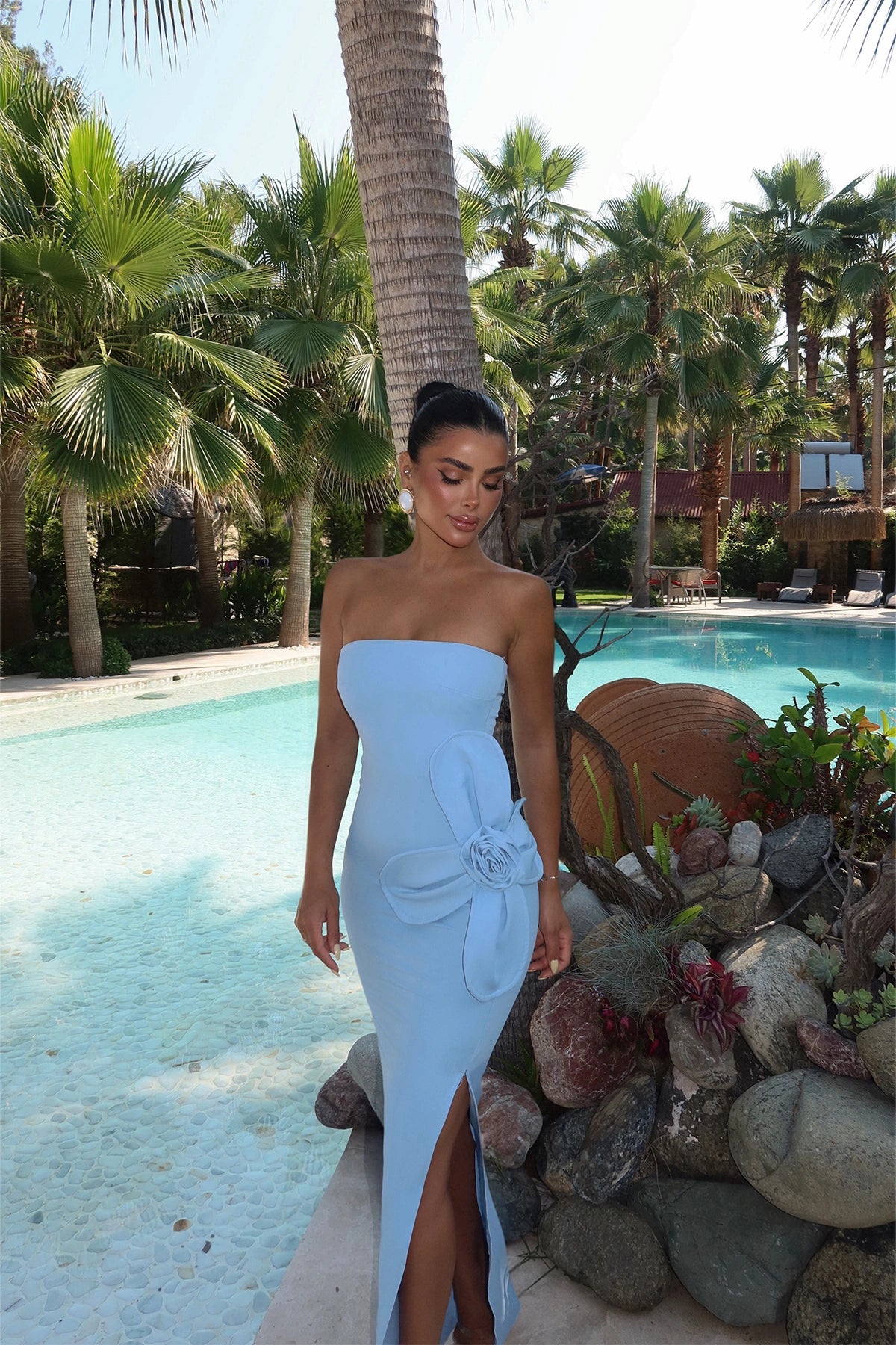 Blue Daysi Strapless Dress
