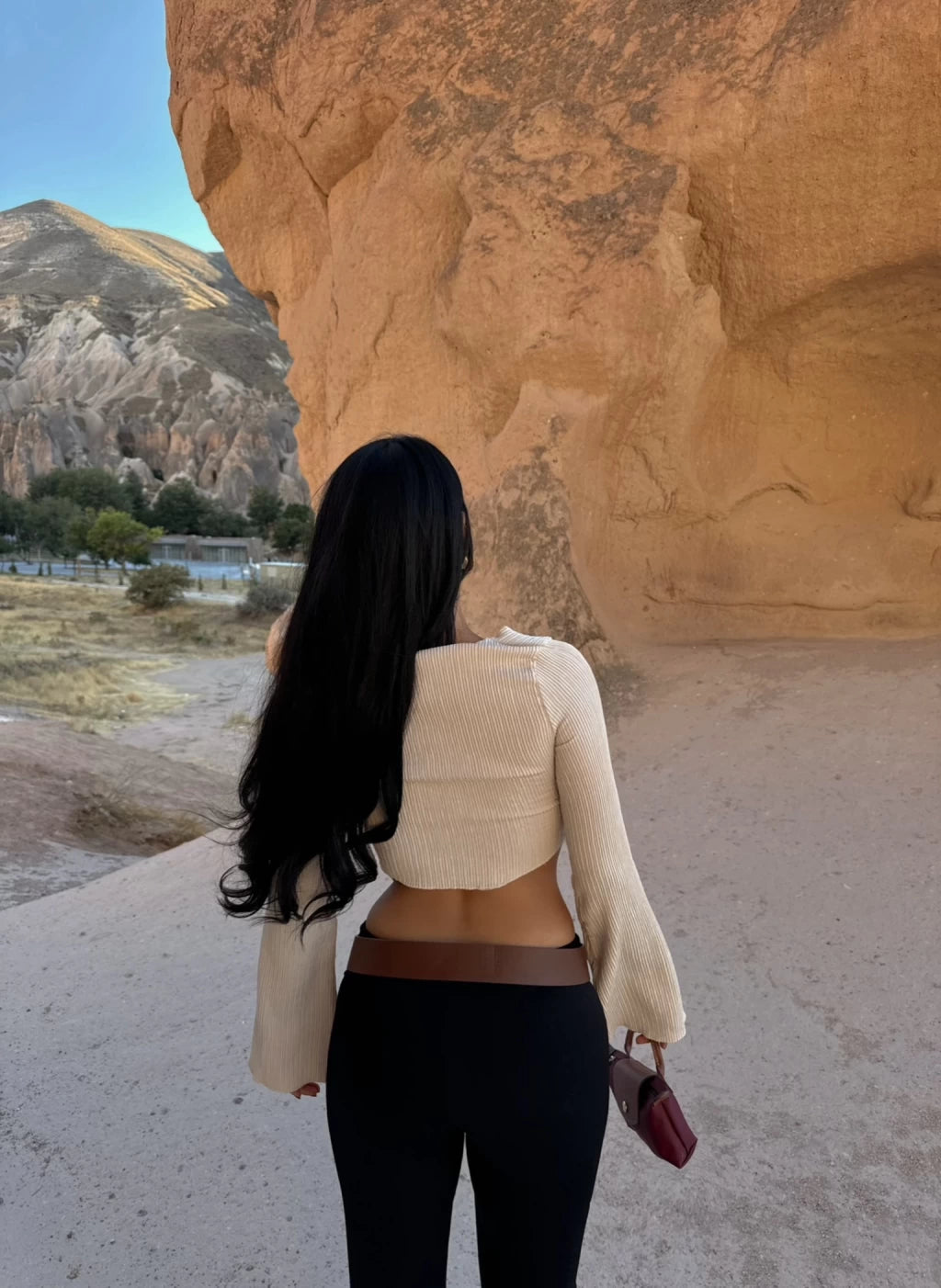 Cream Spanish Sleeve Ribbed Crop