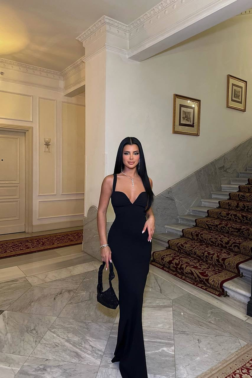 Black Strap Dress Lady Alaa Black Strap Dress Lady Alaa