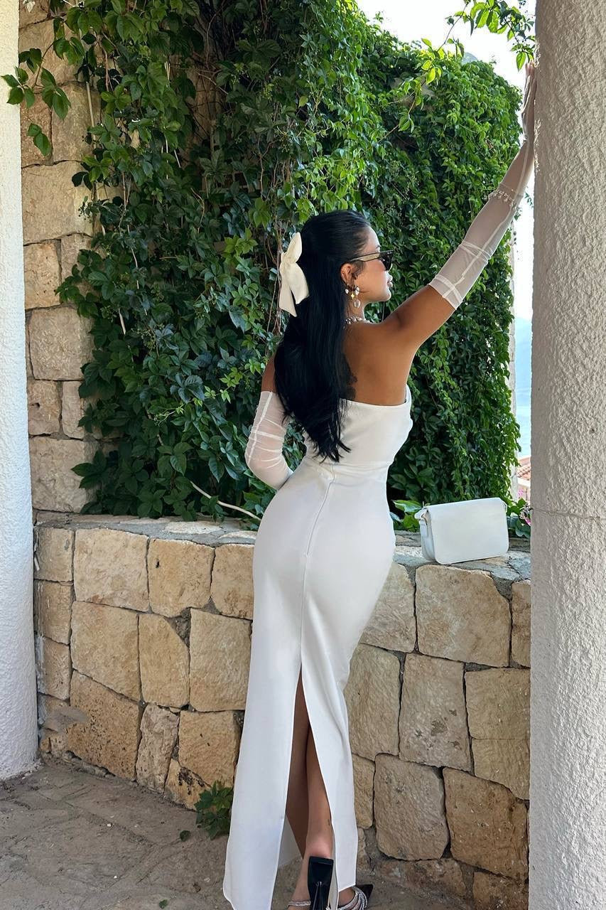 White Design Dress