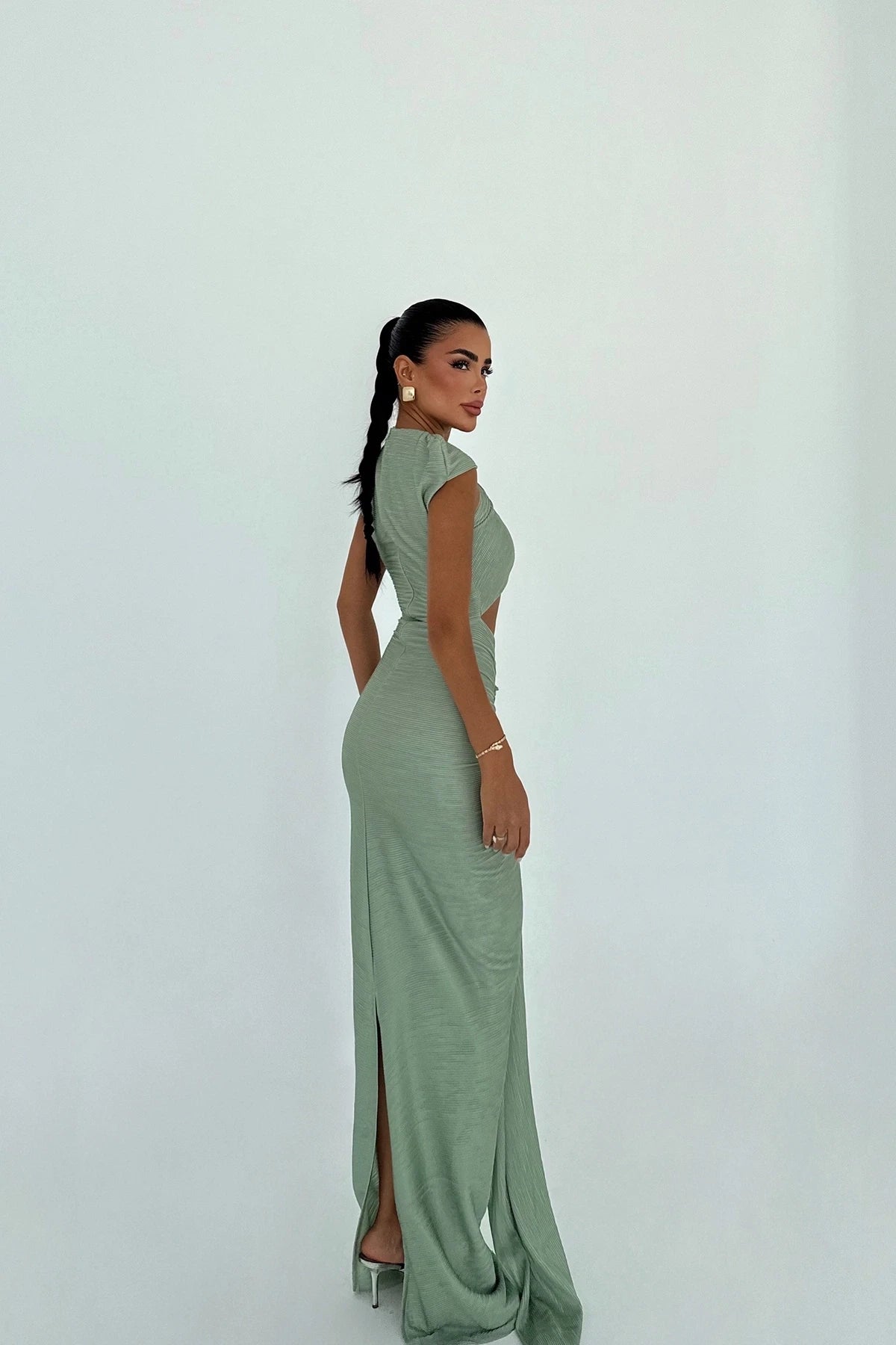 Aqua Green Orleans Long Dress