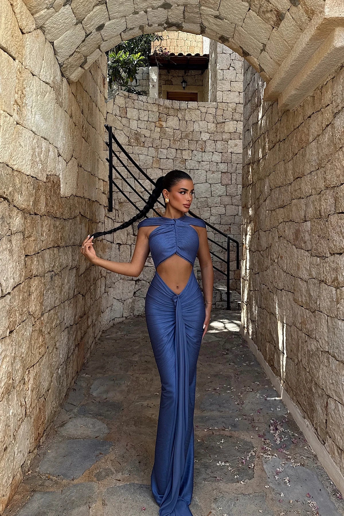 Blue Orleans Long Dress