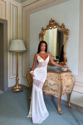 White Lace Detail Strappy Long Dress