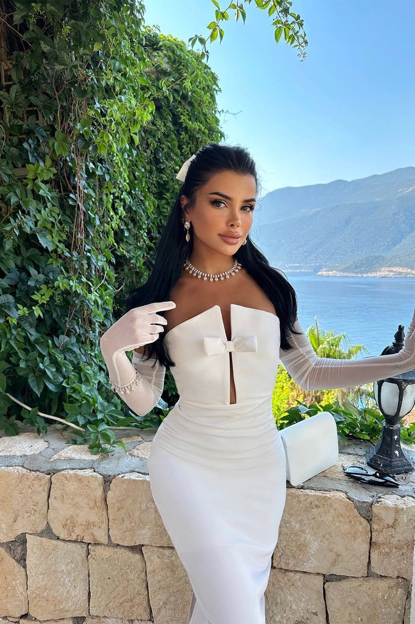 White Design Dress