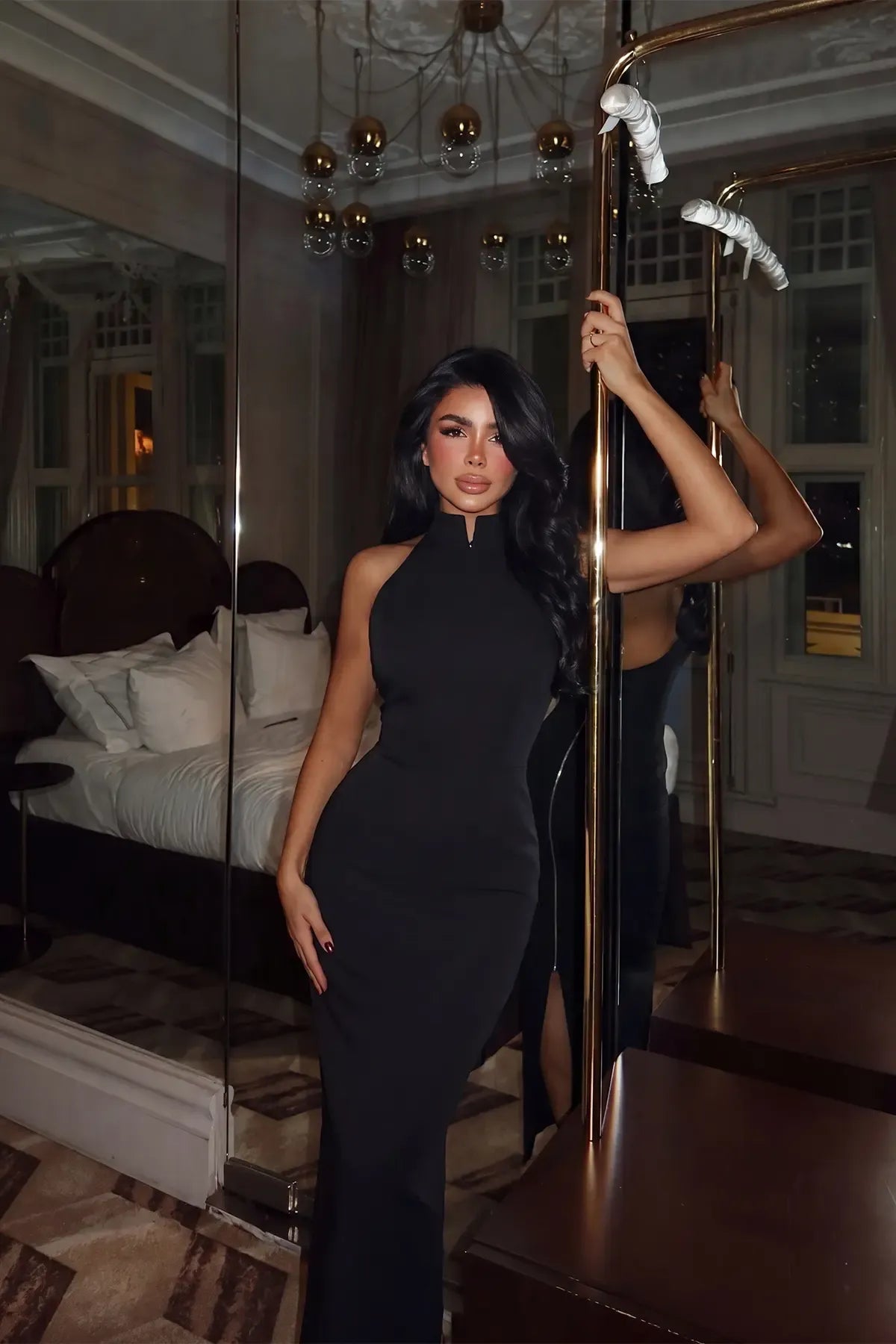 Black Doria Long Dress
