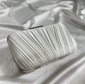 Pleated Model Evening Bag White