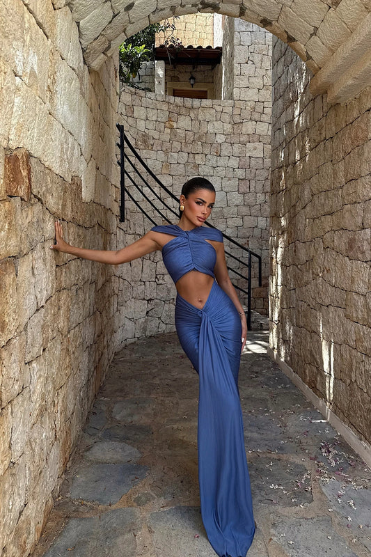 Blue Orleans Long Dress