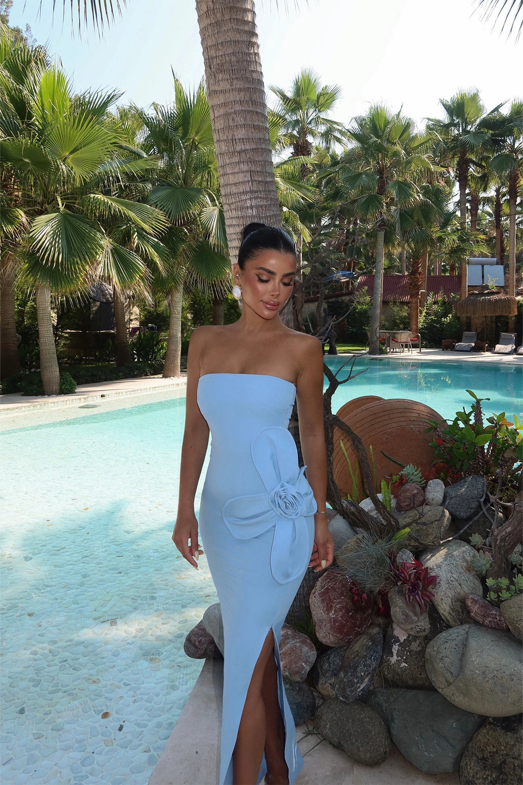 Blue Daysi Strapless Dress