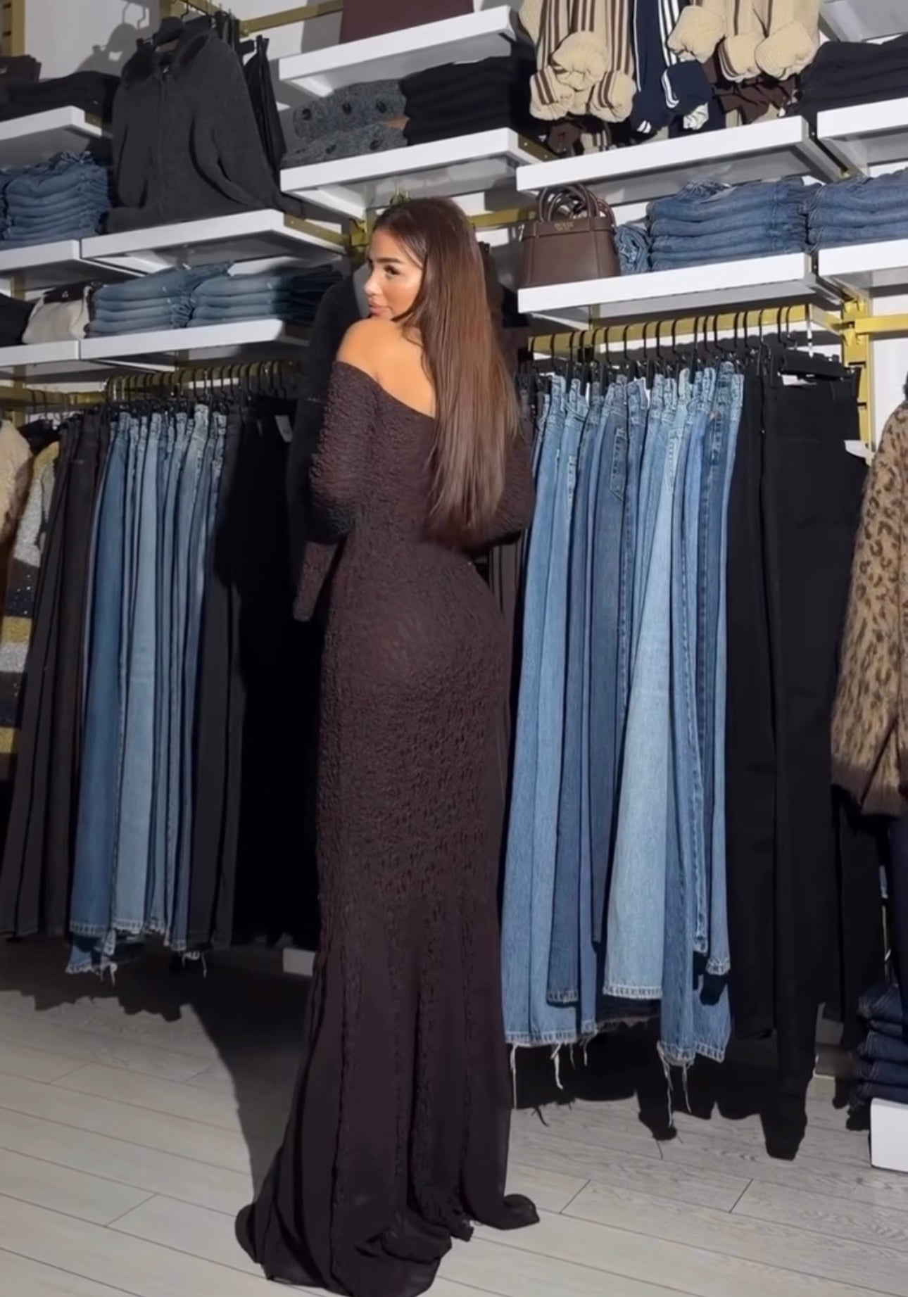 brown dress