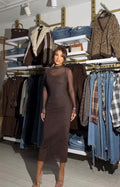 Stoned Dress brown
