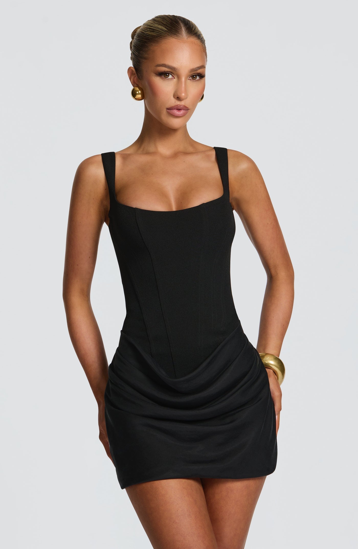 Cornelia black mini dress