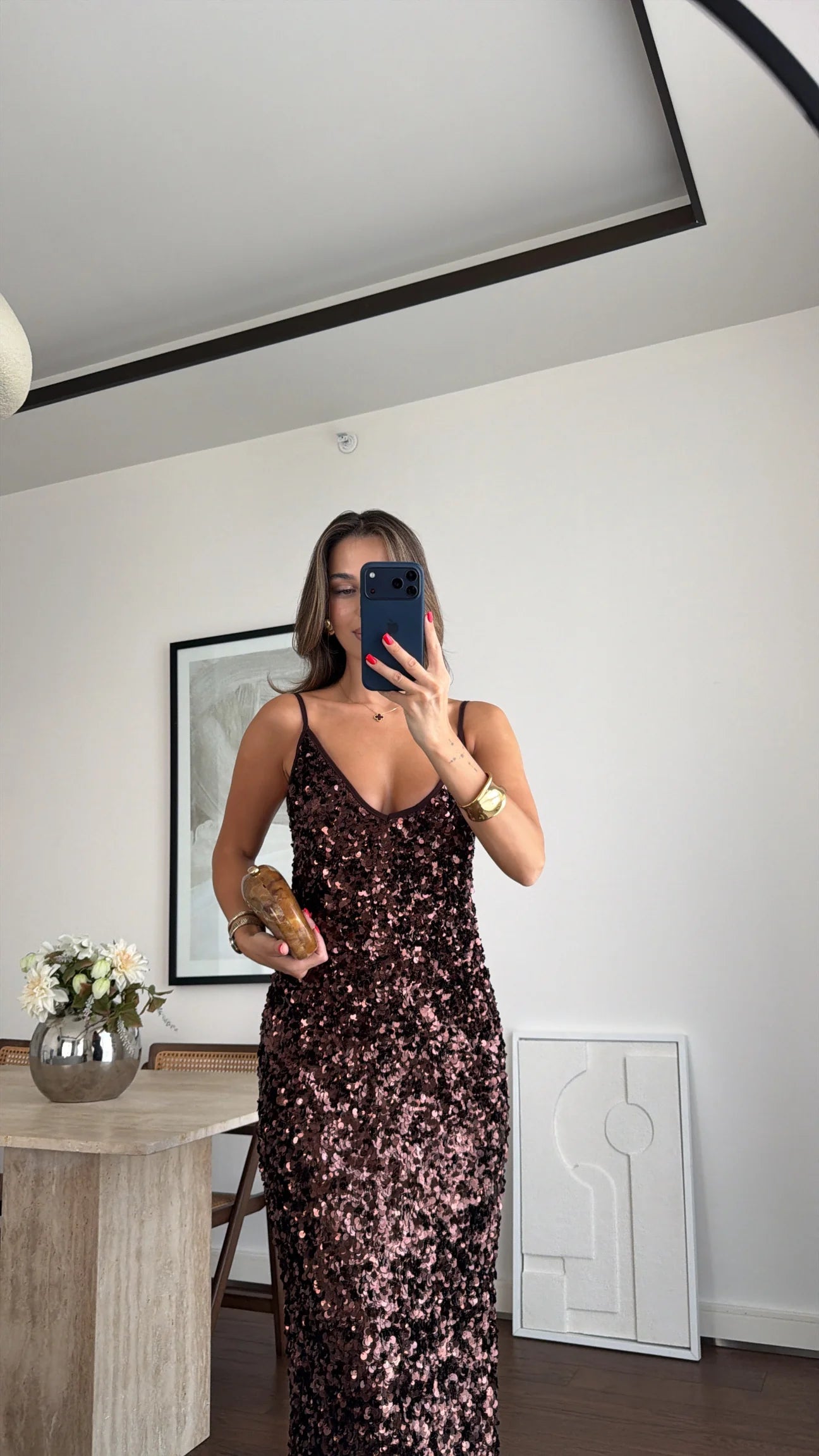 Emma dress brown