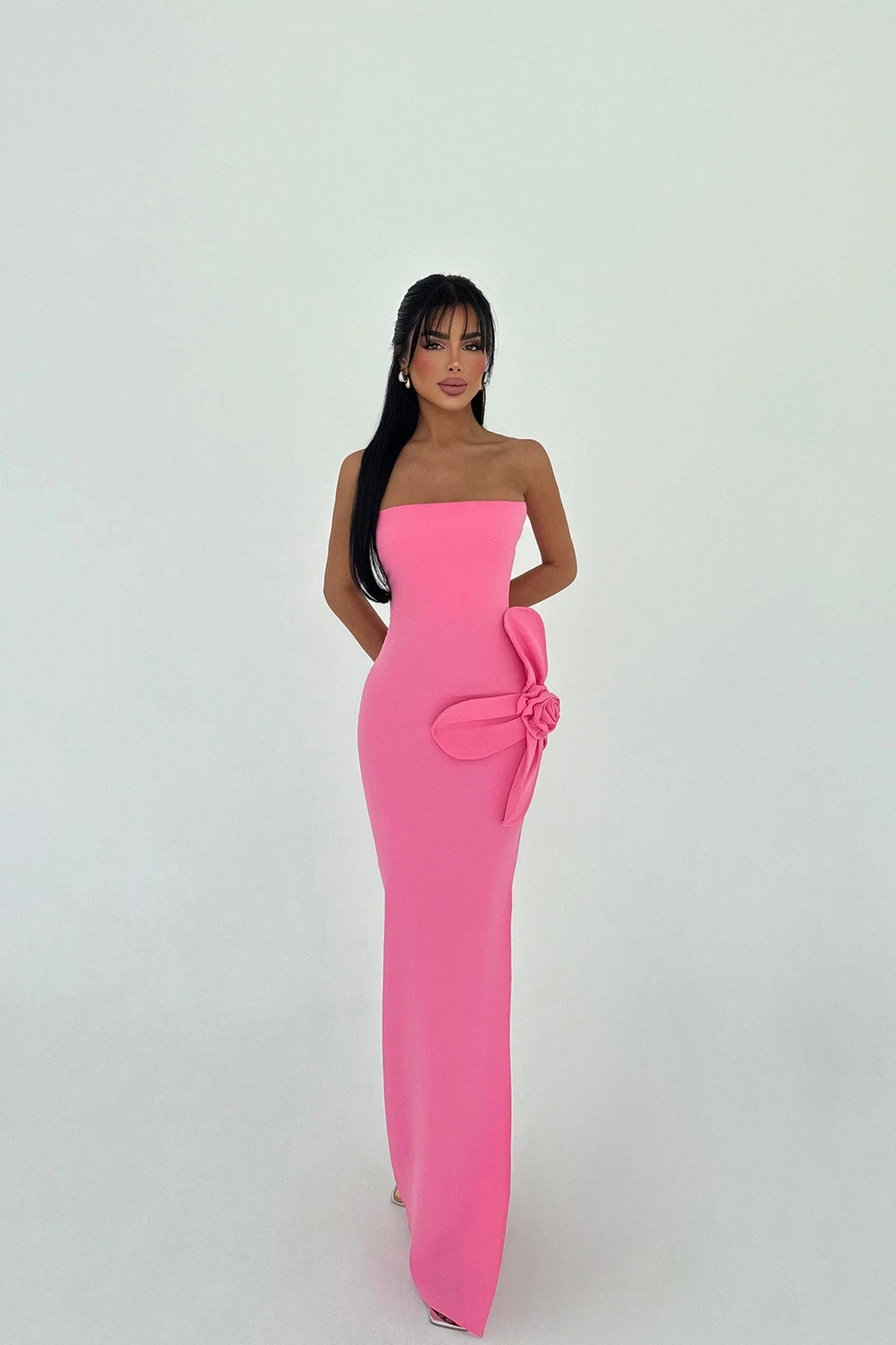 Daysi pink Strapless Dress