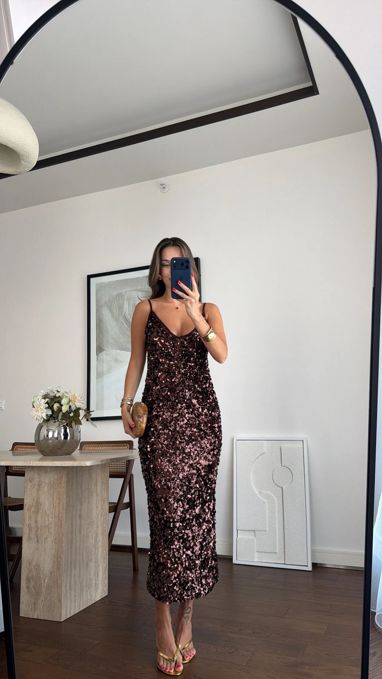 Emma dress brown