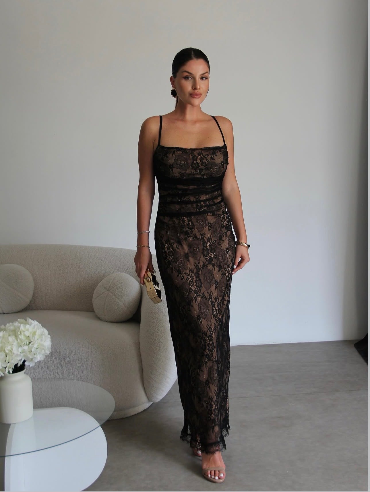 Lace detail dress