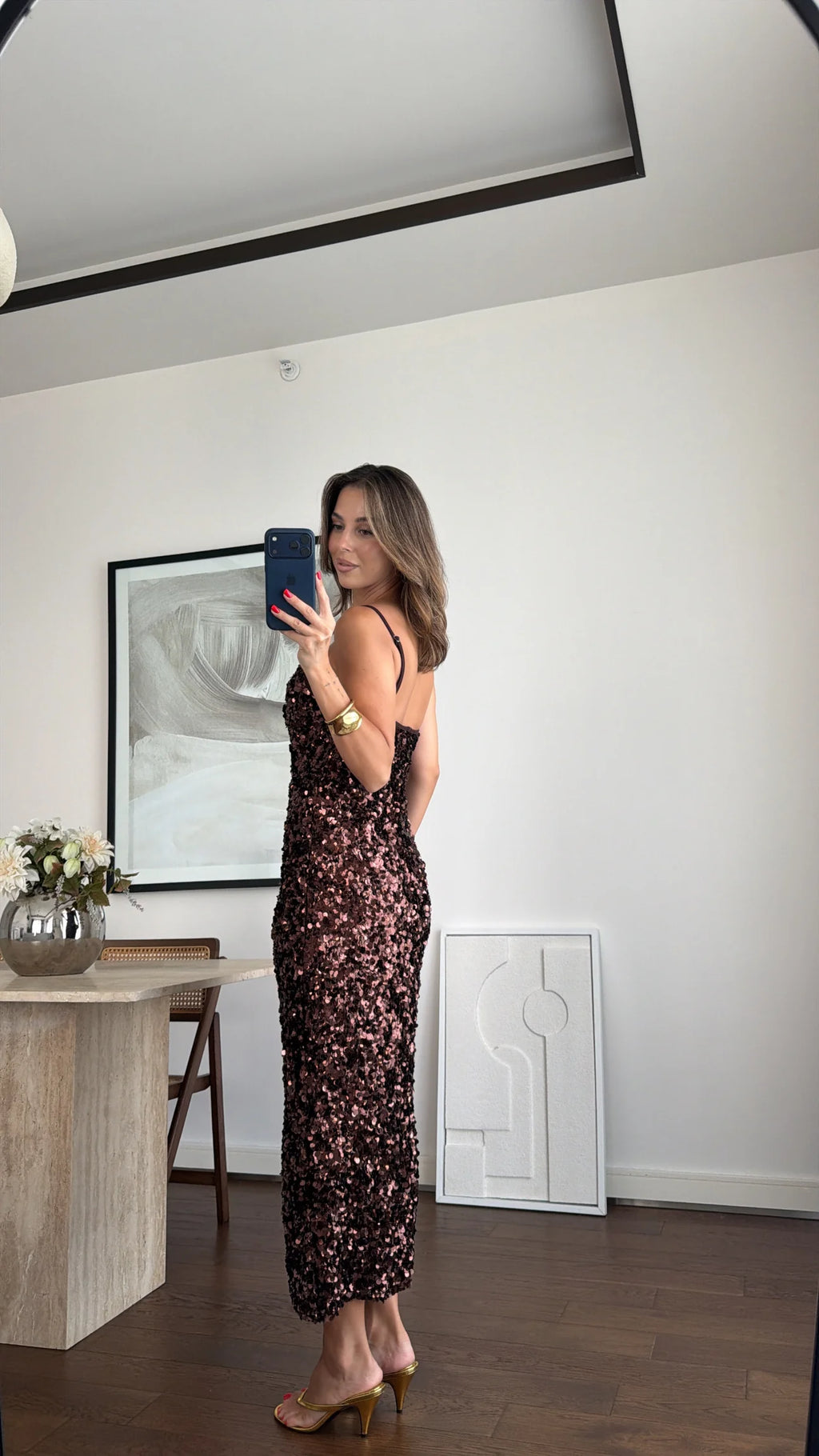 Emma dress brown
