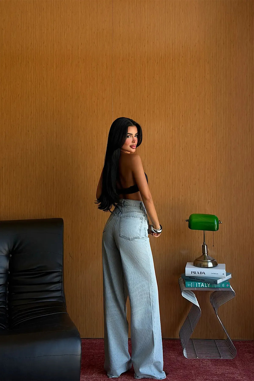 Blue High-Waisted Jeans