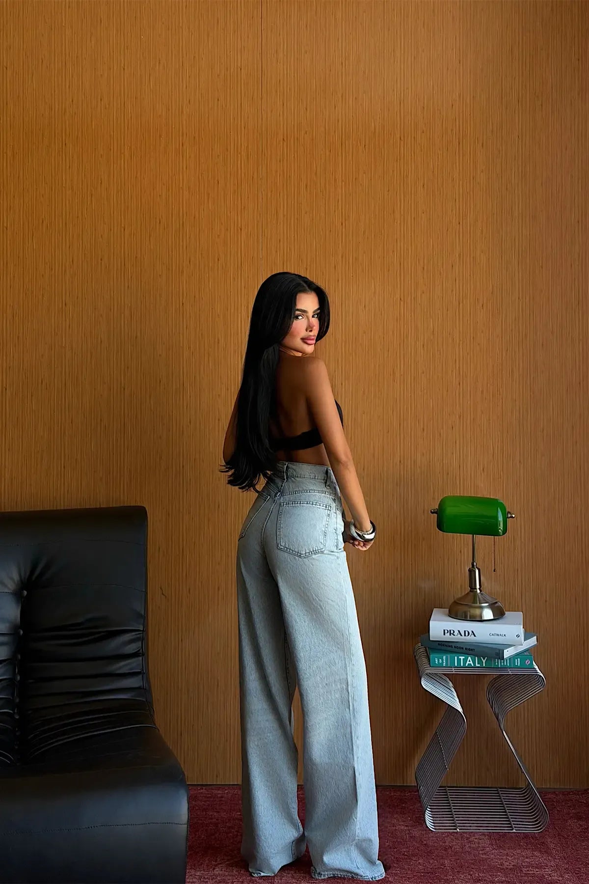 Blue High-Waisted Jeans