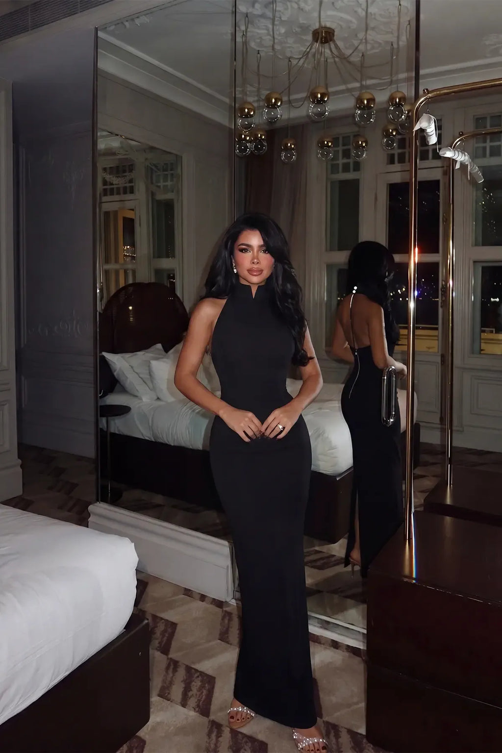 Black Doria Long Dress