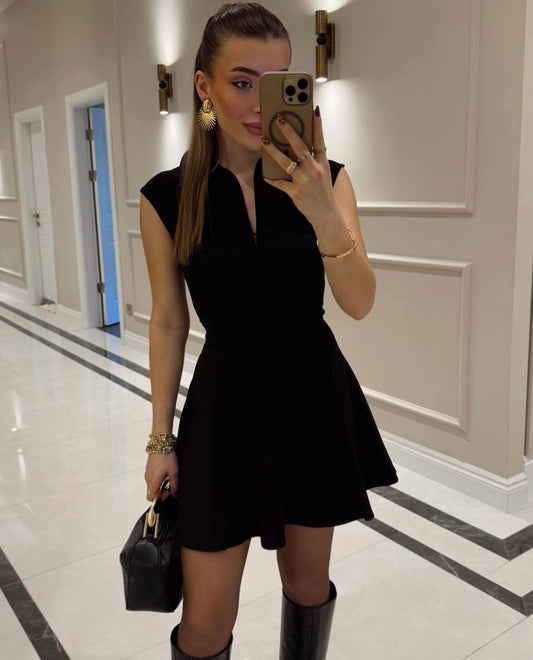 Black mini dress