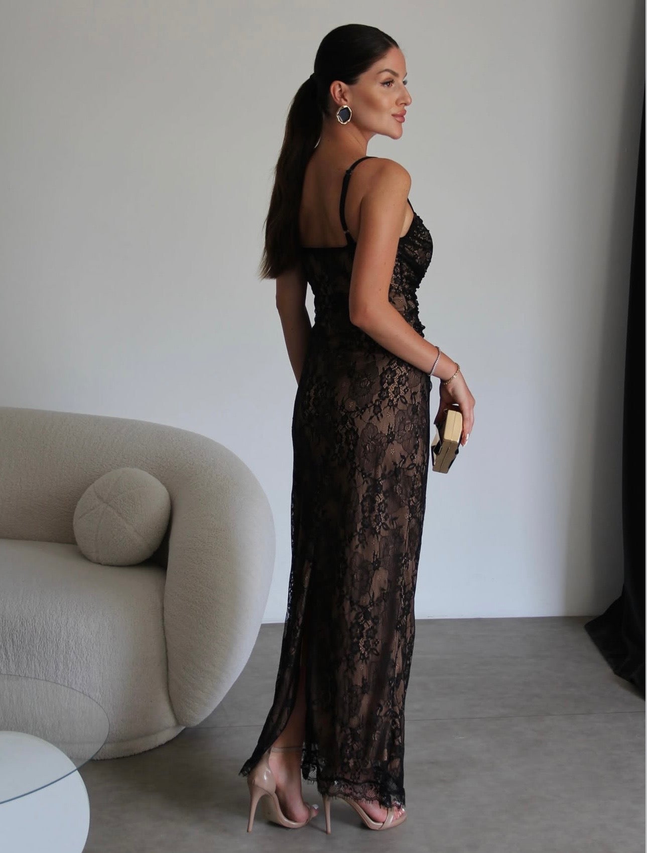 Lace detail dress
