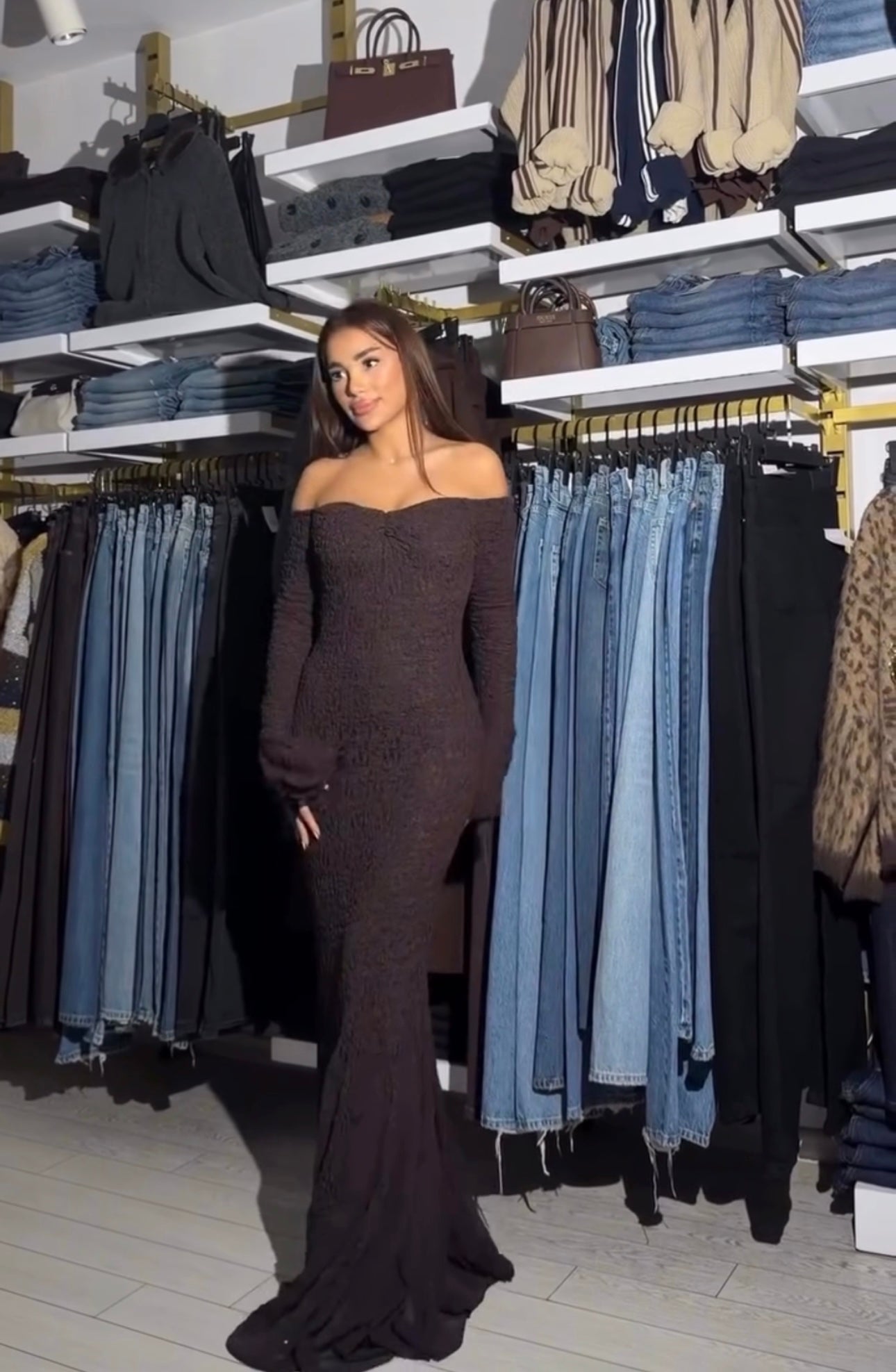 brown dress