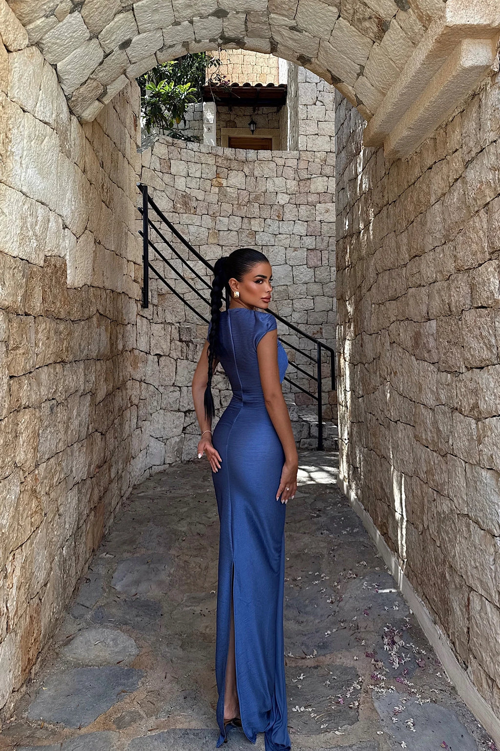Blue Orleans Long Dress