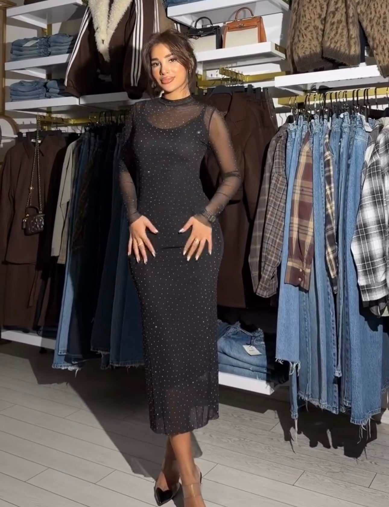 stoned dress-black