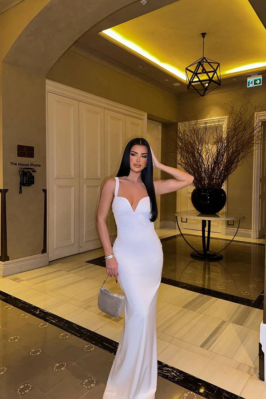 White strap dress