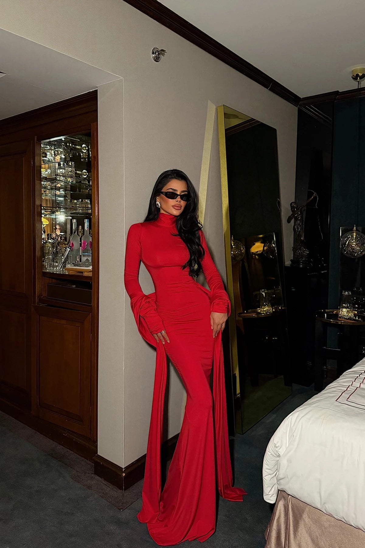 Red Long Evening Dress