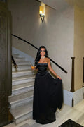 Black Long Dress with Straps