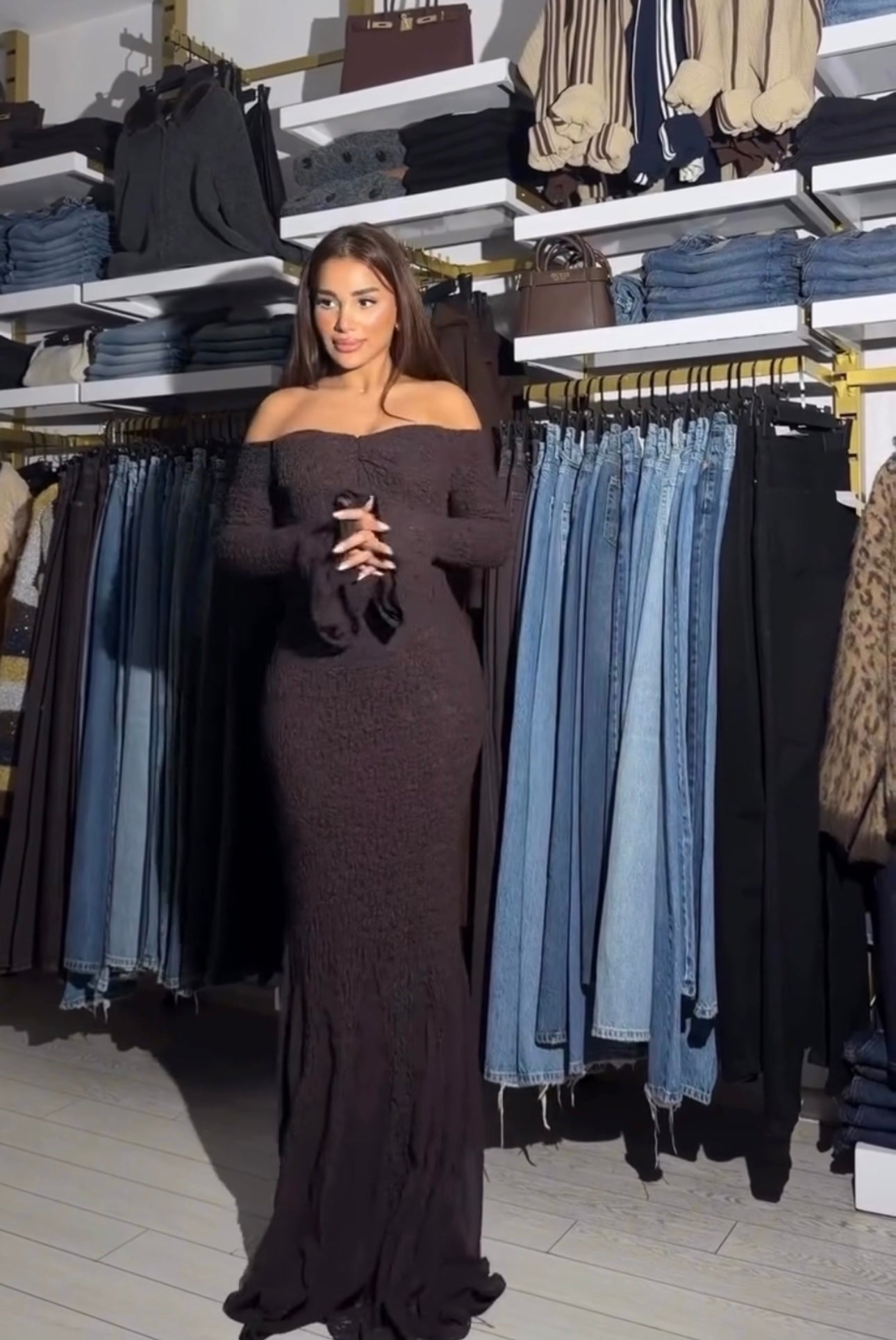 brown dress