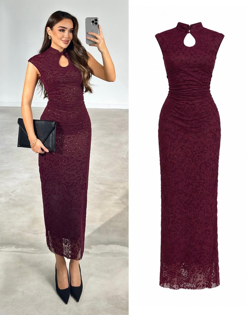 Maribelle dress- burgundy