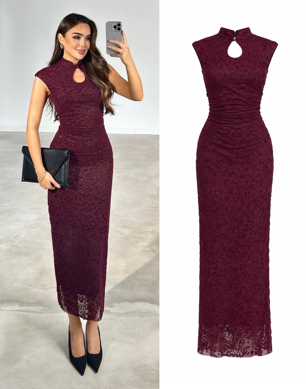 Maribelle dress- burgundy