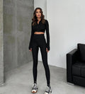 Black crop jacket