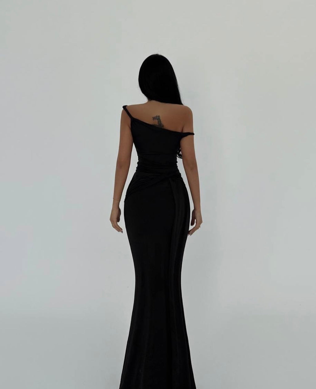 Black Strap Long Dress