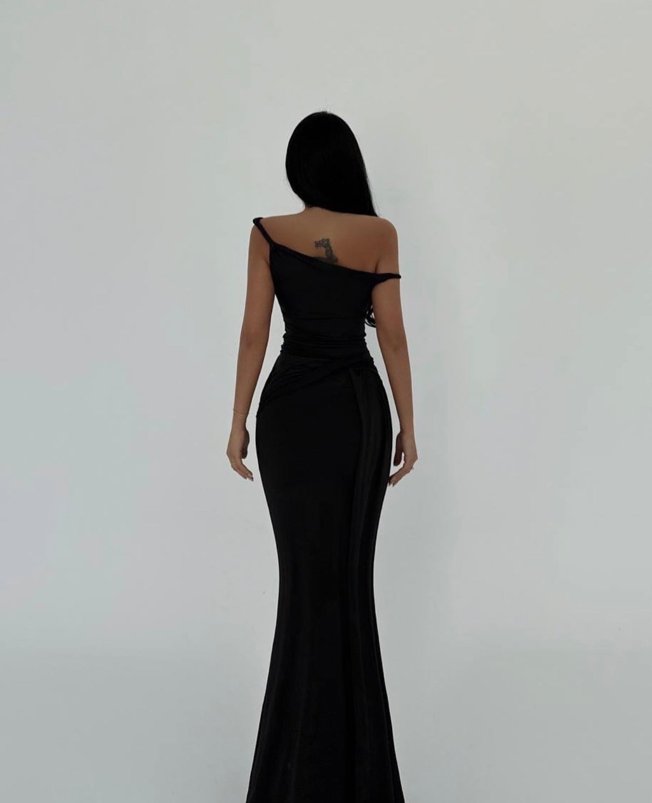 Black Strap Long Dress